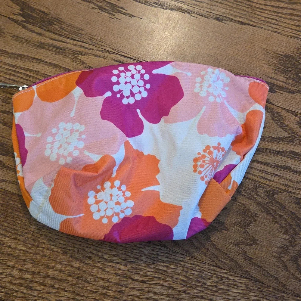 Clinique - Jonathan Adler - 3 Vibrant Pink and Orange Patterned Cosmetic Bags